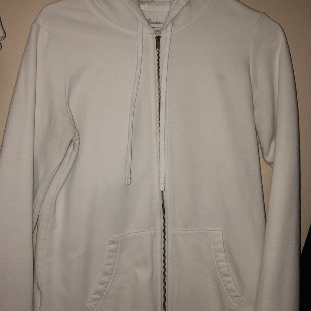 white zip up